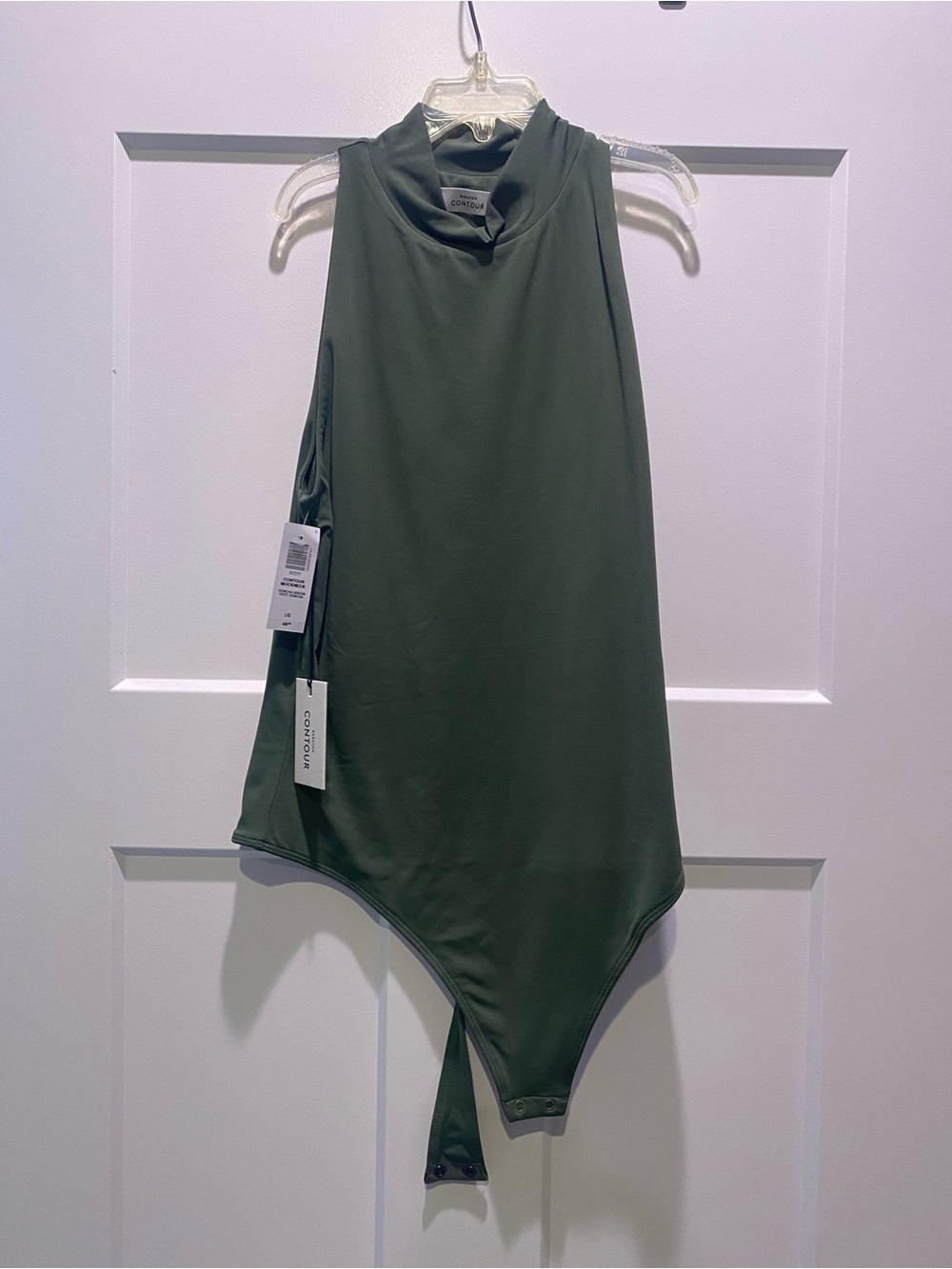 Aritzia Babaton Contour Mock Neck Green Bodysuit